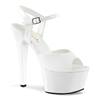 Pleaser - ASPIRE609 Sandale à bride à la cheville, Pole dance chaussures - Chaussures de pole dance - Blanc Product image